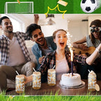 12 Pack 16 Oz Soccer Glass Cups with Lid and Straw Sports Glass Clear Reusable Cups Iced Coffee Drinking Tumbler for Sports Themed Party Favors Team Gifts Birthday Party Supplies - Image 6