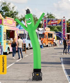 LookOurWay Air Dancers Wacky Waving Inflatable Tube Man Attachment - 7 Feet Tall Advertising Air Dancer Waving Man Inflatable Tube Guy - Blower Not Included - Green - Image 6