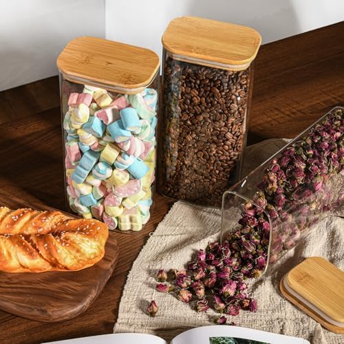 D2scrma 64oz/2Qt Rectangle Glass Storage Containers with Lids 3-Pack - Image 6