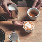 2 Pcs 350-1000ml Stainless Steel Milk Jug Frothing Pitcher Latte Espresso Coffee Jug Milk Frother Cream Cup(350ml) - Image 6