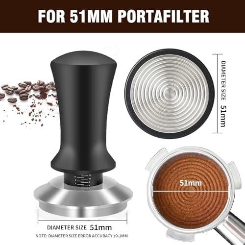 27 PCS Espresso Accessories Kit,Barista Kit 51mmCoffee Tamper Set- with Tamper,Frothing Pitcher，WDT Tool,Espresso Puck Screen and Dosing Funnel,Latte Art Kit - Image 3