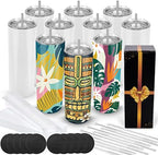 Joyclub Sublimation Blanks 20 oz Tumblers Bulk 10 Pack Skinny Straight by Joyclub