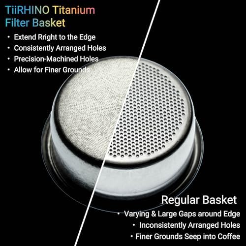 54mm Titanium Espresso Filter Basket,20-22g Double-Layer Precision Extraction, Fits Breville 8 series & Bottomless Portafilters-Accuracy (Rainbow) - Image 3