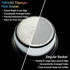 54mm Titanium Espresso Filter Basket,20-22g Double-Layer Precision Extraction, Fits Breville 8 series & Bottomless Portafilters-Accuracy (Silver) - Image 3