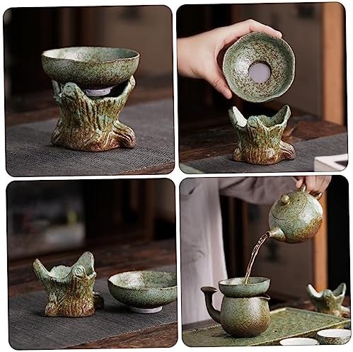 VALICLUD Ceramic Tea Strainer for Loose Leaves Practical Fine Mesh Filter for Gongfu Tea Reusable Stylish Spring Green Design - Image 5