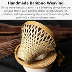 Handmade Bamboo Coffee Filter Set, Friendly Pour Over Coffee Dripper for Slow Living, with Fixed Tray, Reusable Bamboo Coffee Strainer for Home Brewing - Image 2
