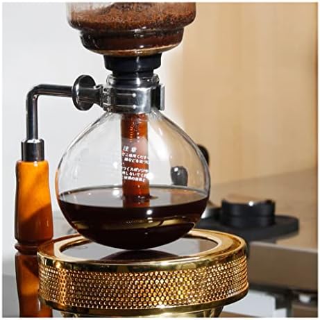 JITEM Cafetera Syphon Coffee Maker Manual Retro Vacuum Glass Siphon Pot Percolators 3 Cups Glass Tabletop Siphon Coffee Maker for Coffee or Tea - Image 6