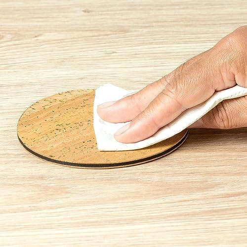 Coasters for Drinks 4 Pcs Cork Vegan Round Edge Sturdy Light Weight Drink Coaster with Holder Table Housewarming Home Kitchen Decor Gift Set for Women Men (Natural) - Image 6