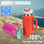 Hydraful 64 oz Tumbler with Handle and Straw - 100% Leak-Proof - Insulated Cup Reusable Stainless Steel Large Water Bottle Travel Mug for Gym, Hiking, and Camping - Gifts for Women Men Him Her - Image 5