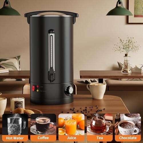 GarveeTech Commercial Electric Coffee Urn Hot Beverage Dispenser - Double Wall Stainless Steel, Large Capacity for Catering, Buffet, Parties, Events - Fast Heating - 12L/3.2 Gallon - Image 3