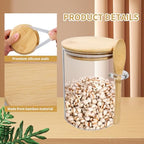 12 Pcs 17oz Glass Jar Sugar Container with Spoon and Bamboo Lids - Image 4