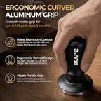 IKAPE 39.25mm Espresso Tamper, Black Premium Barista Coffee Tamper with Calibrated Spring Loaded, 100% Flat Stainless Steel Base Tamper for Espresso Machine - Image 4