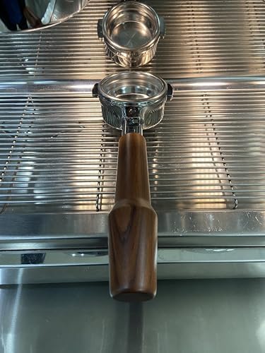 58mm Bottomless Portafilter Compatible with La Marzocco Espresso Machine Stainless Steel Espresso Portafilter with Double Shot Filter Basket Espresso Accessories-Handle Wooden - Image 6