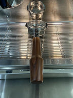 58mm Bottomless Portafilter Compatible with La Marzocco Espresso Machine Stainless Steel Espresso Portafilter with Double Shot Filter Basket Espresso Accessories-Handle Wooden - Image 6