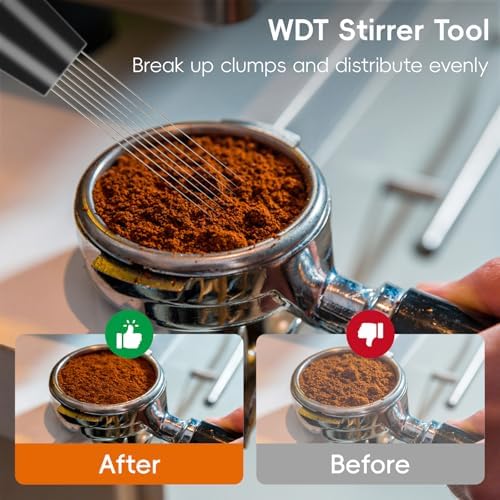 7 Pcs 51mm Espresso Tamper Tools Accessories Kit for Coffee WDT Tool Set - Image 5