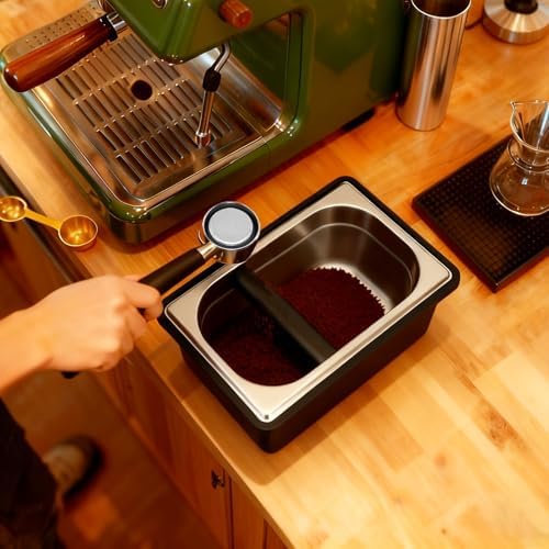 Stainless Steel Coffee Knock Box, Espresso Grounds Container - Image 6