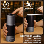 Portable Conical Burr Coffee Grinder, Dual-Mode Electric & Manual - Image 4