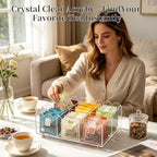 Acrylic Scalloped Edge Tea Bag Organizer Box for Countertop Pantry Coffee - Image 6