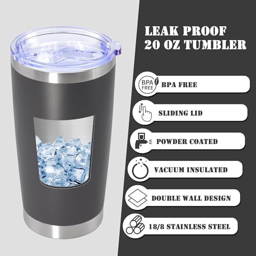 20 oz Tumbler Insulated Tumblers Stainless Steel Coffee Mug,Mix 12PCS - Image 3