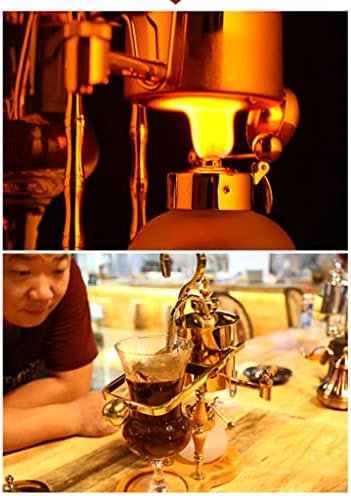JITEM Cafetera Belgium Luxury Royal Family Balance Syphon Coffee Maker Siphon Brewer Elegant Design Retro Style with U Handle Glass Siphon Pot for Coffee or Tea - Image 6