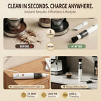 Mini Coffee Grinder Vacuum Cleaner, 2-in-1 Blower with 2 Brush Heads (Black) - Image 5