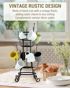 MyGift 24 Hook Rustic Mug Tree Holder for Coffee Cups & Glasses Rack - Image 2