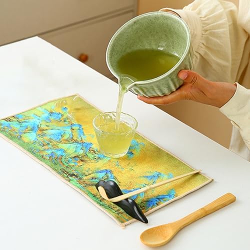 8-Piece Matcha Set - Complete Japanese Matcha Whisk & Bowl Kit with Bamboo Whisk, Sifter, Scoop & Towel – Ideal Beginner Matcha Making Set for Traditional Ceremonial Grade Matcha Tea (Spun Green) - Image 7