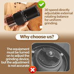 Portable Burr Coffee Grinder, Small Electric Coffee Grinder with 35 Settings, USB Rechargeable Cordless Mini Coffee Bean Grinder with Conical Ceramic Burr for Travel (BLACK) - Image 3