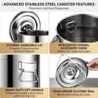 1-26 Gallon Stainless Steel Milk Bucket Beverage Dispenser with Faucet - Image 3