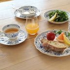 Narumi 9682-7165AZ Cup and Saucer Set, Milan, 7.3 fl oz (210 cc), Blue, Floral Pattern, Plum Blossom, Chintz, Pair, Tea Cup & Saucer, Wedding Gift, Made in Japan, Gift Box Included, Wrapped - Image 3