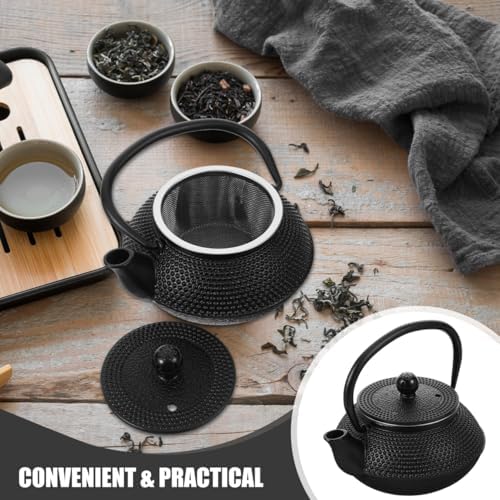 Cast Iron Teapot 0.3l Black, Non-coated Vintage Xmas Tea Kettle - Image 6