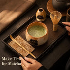 Ceramic Matcha Set with Bamboo Whisk, Scoop and Holder for Home Tea Making - Image 4