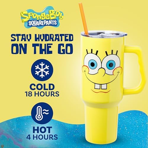 Silver Buffalo Spongebob Squarepants, Stainless Steel Tumbler, 40oz - Image 2