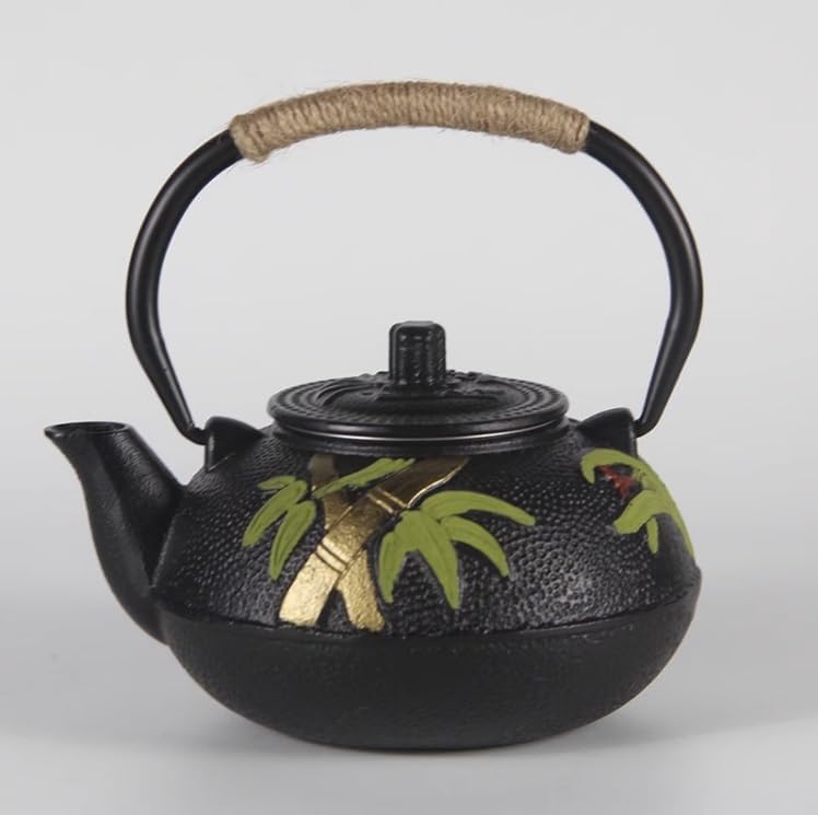KYUSAR Japanese Cast Iron Teapot Chinese Teapot 600ML Tea Pots Japanese Cast Iron Tea Pot Teapot Tea Kettle for Home Kitchen Tetsubin Tea Pot - Image 4