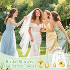 30 Sets Bridal Shower Tea Party Favor for Guests Leaf Tea Spoon Heart Tea Infuser for Loose Leaf Tea Steeper with Thank You Card Organza Bags for Wedding Gift Souvenirs Decoration (30, Gold) - Image 7