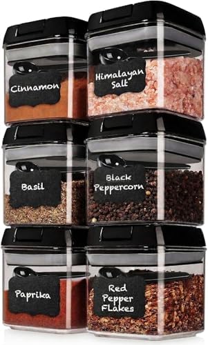 Shazo 6PC (0.5L, 2.1 Cup, 17oz) Airtight Food Storage Containers + 6 Spoons by Shazo