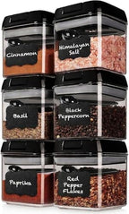 Shazo 6PC (0.5L, 2.1 Cup, 17oz) Airtight Food Storage Containers + 6 Spoons by Shazo