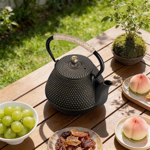Cast Iron Tea pot, 34oz Japanese Tetsubin Teapot with Infuser for Stove Top, Tea Kettle Coated with Enameled Interior for Loose Leaf and Tea Bags, Ideal for Tea Steeper - Image 5