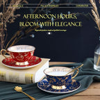 bone china tea set tea cups british tea set for adults porcelain tea cups coffee cups set of 2 exquisite packaging - Image 3