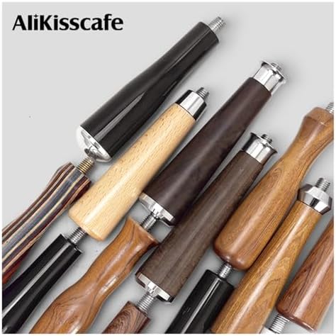51/54/58mm Coffee Bottomless Naked Portafilter M10 Wood Handle, Compatible With Delonghi, Compatible With Breville, Espresso Accessory Barista Tools(M10 L) - Image 3