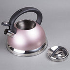 Creative Home Alexa 3.0 Quart Stainless Steel Whistling Tea Kettle Fast Boiling Heat Water for Stovetop Whistle Tea Pot, Rose Gold - Image 6