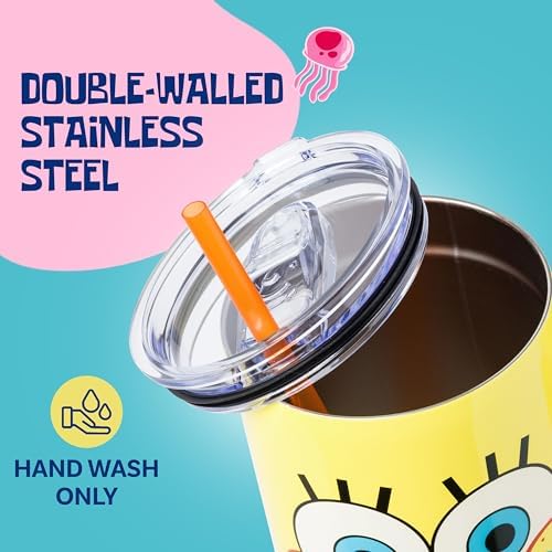 Silver Buffalo Spongebob Squarepants, Stainless Steel Tumbler, 40oz - Image 4