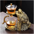 Tea Infuser,Lazy Kungfu Magnetic TeaPot,Semi-Automatic Drip Glass Teapots Heat-Resistant Tea Maker Set(Color:Style- D) by Unknown