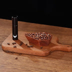 Coffee Storage and Dosing Cup Set - Single Dose Glass Tubes with Wooden Stand, Walnut Dosing Tray, and RDT Spray Bottle - Premium Coffee Preparation Set - Image 6