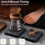 OBEST Mini Coffee Scale with Timer, Portable Kitchen Food Scale with Invisible Screen Rechargeable Digital Coffee Scale Espresso Scale with Timer 3kg/0.1g Precision Scale Classic Black - Image 6