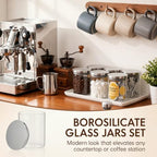 6 Pcs 25oz Clear Canisters Set for Kitchen, Glass Jars with Lids - Image 5