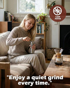 Pro Manual Coffee Grinder Stainless Steel Conical Burr With Adjustable Settings.Portable For Espresso, French press, Pour-over. All-metal, Plastic-free, Perfect For Travel camping - Image 6