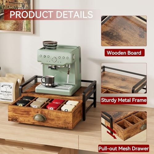 IBUYKE Tea Bag Organizer,Tea Box with Drawer,Brown TCJ004H - Image 7
