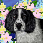 CafePress English Springer Spaniel Garden Tumbled Stone - Set of 4 Coasters Set of 4 w/holder - Image 2