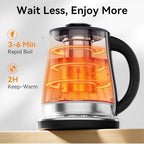 Electric Kettle With Tea Infuser, BPA Free, 1200w Fast Heat - Image 3